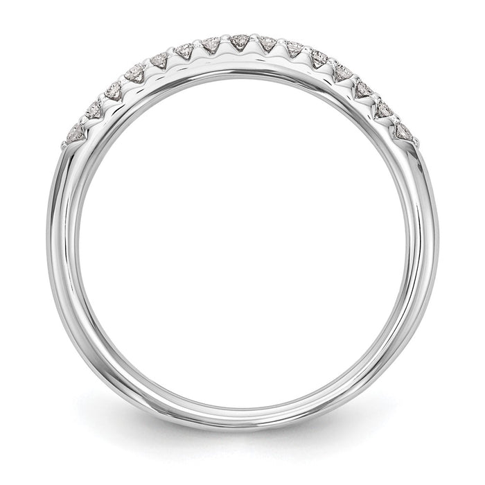 High-Quality 10K White Gold Diamond Wedding Band - 1/6 Carat, Stylish Value-2