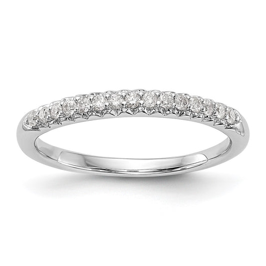 High-Quality 10K White Gold Diamond Wedding Band - 1/6 Carat, Stylish Value