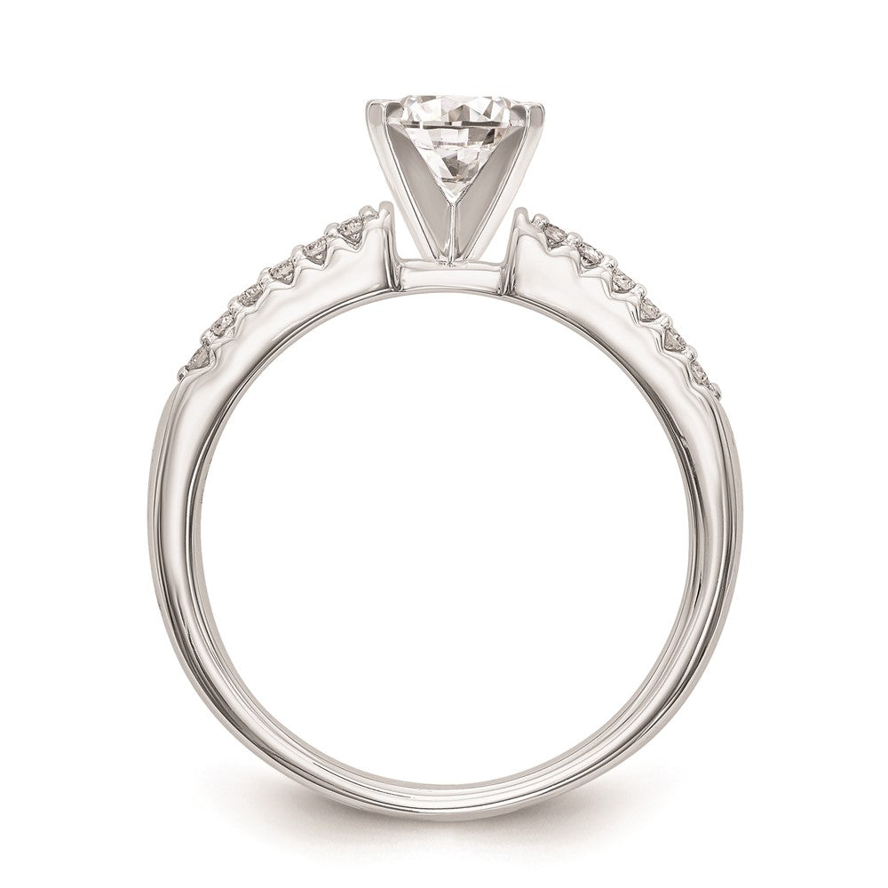High-Quality 10K White Gold Engagement Ring Semi-Mount, 1/8 Carat Diamond Value