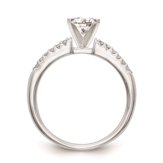 High-Quality 10K White Gold Engagement Ring Semi-Mount, 1/8 Carat Diamond Value