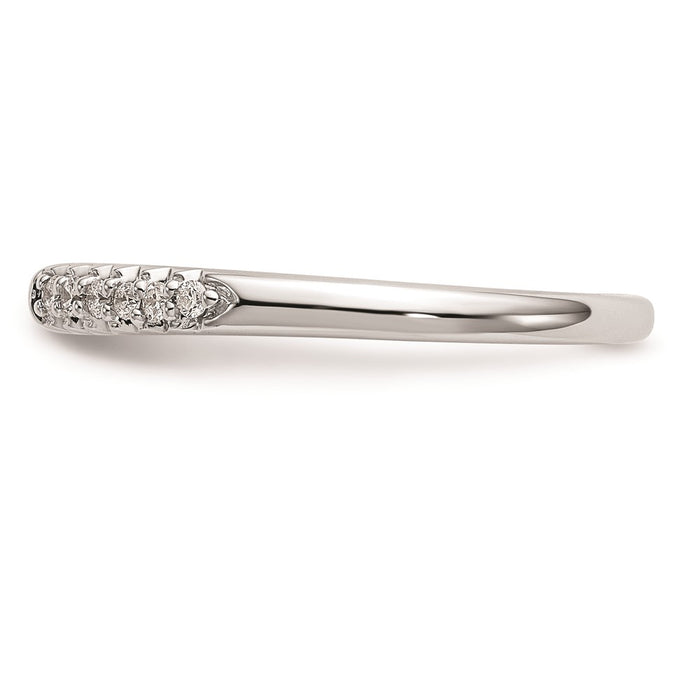 High-Quality 10K White Gold Engagement Ring Semi-Mount, 1/8 Carat Diamond Value-3