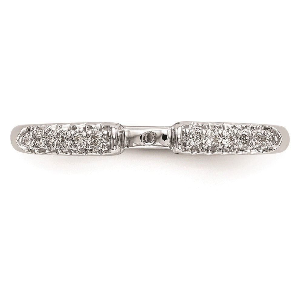 High-Quality 10K White Gold Engagement Ring Semi-Mount, 1/8 Carat Diamond Value