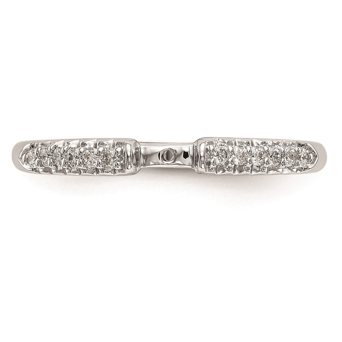 High-Quality 10K White Gold Engagement Ring Semi-Mount, 1/8 Carat Diamond Value-4