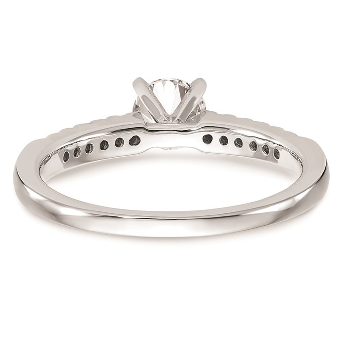 High-Quality 10K White Gold Engagement Ring Semi-Mount, 1/8 Carat Diamond Value-5