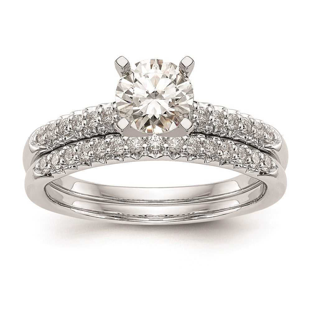 High-Quality 10K White Gold Engagement Ring Semi-Mount, 1/8 Carat Diamond Value