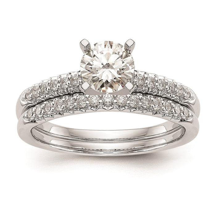 High-Quality 10K White Gold Engagement Ring Semi-Mount, 1/8 Carat Diamond Value-7