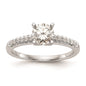 High-Quality 10K White Gold Engagement Ring Semi-Mount, 1/8 Carat Diamond Value-1