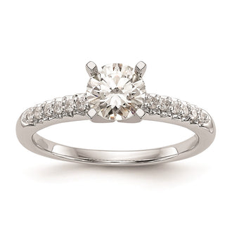 High-Quality 10K White Gold Engagement Ring Semi-Mount, 1/8 Carat Diamond Value
