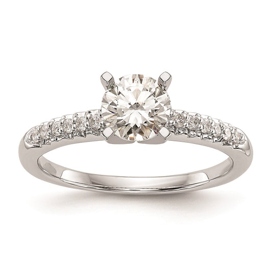 High-Quality 10K White Gold Engagement Ring Semi-Mount, 1/8 Carat Diamond Value