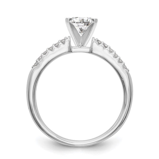 Buy Stylish 14K White Gold Semi-Mount Engagement Ring with 1/8 Carat Diamond