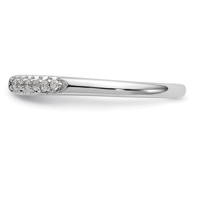 Buy Stylish 14K White Gold Semi-Mount Engagement Ring with 1/8 Carat Diamond-3