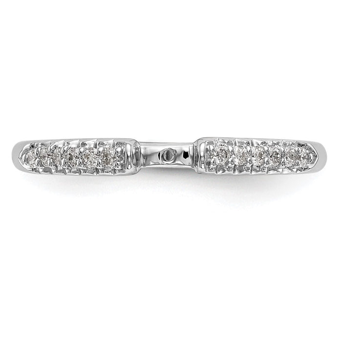 Buy Stylish 14K White Gold Semi-Mount Engagement Ring with 1/8 Carat Diamond-4
