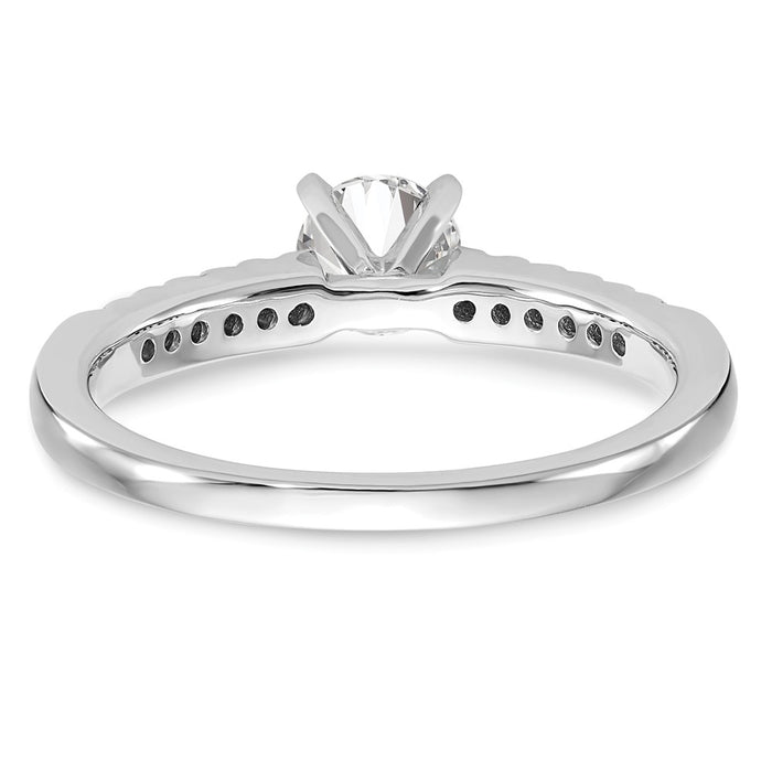 Buy Stylish 14K White Gold Semi-Mount Engagement Ring with 1/8 Carat Diamond-5