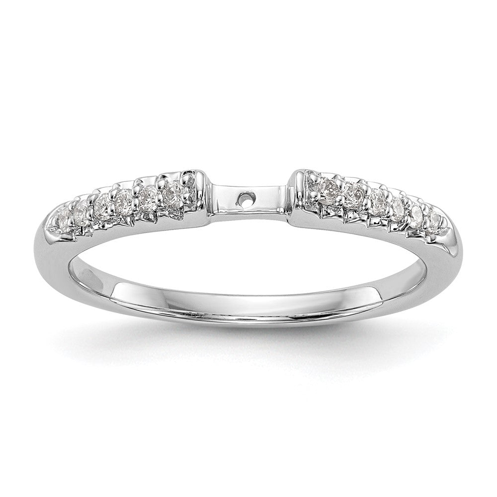 Buy Stylish 14K White Gold Semi-Mount Engagement Ring with 1/8 Carat Diamond