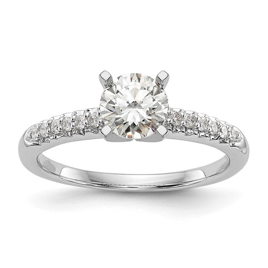 Buy Stylish 14K White Gold Semi-Mount Engagement Ring with 1/8 Carat Diamond