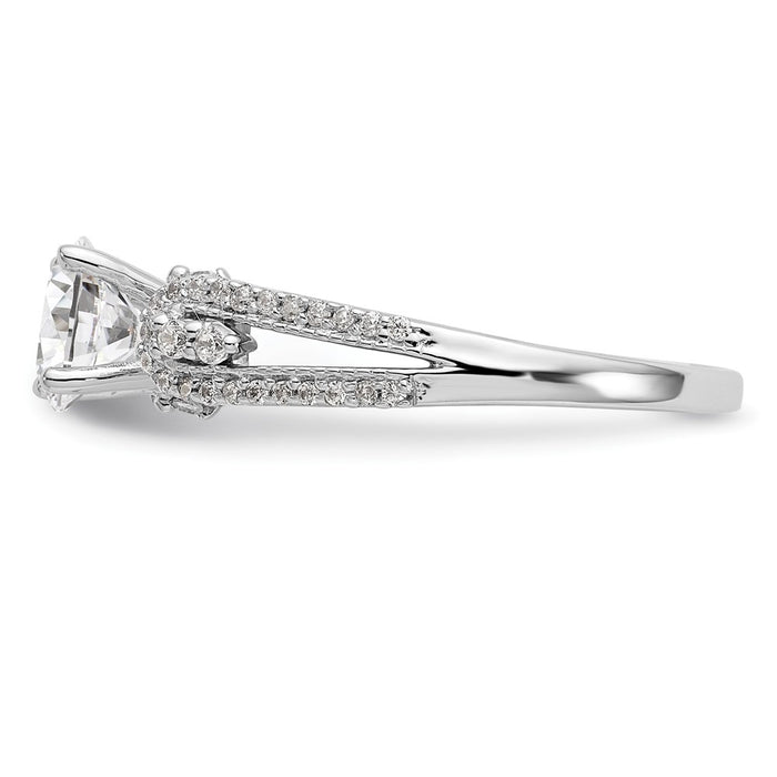 Buy Exclusive 14K White Gold 1/4 Carat Diamond Semi-Mount Engagement Ring-3