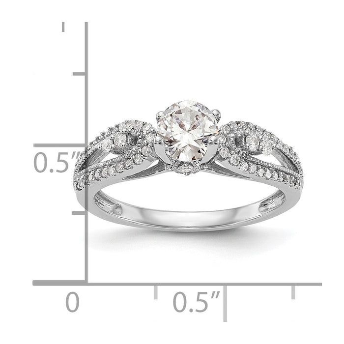 Buy Exclusive 14K White Gold 1/4 Carat Diamond Semi-Mount Engagement Ring-7
