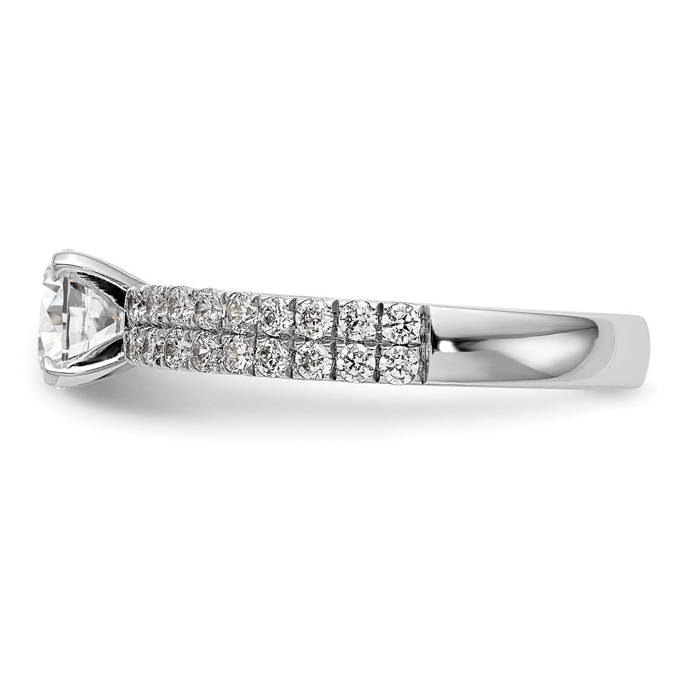 Buy Stylish 14K White Gold Double Row Peg Set Engagement Ring - 3/4 Carat Diamond