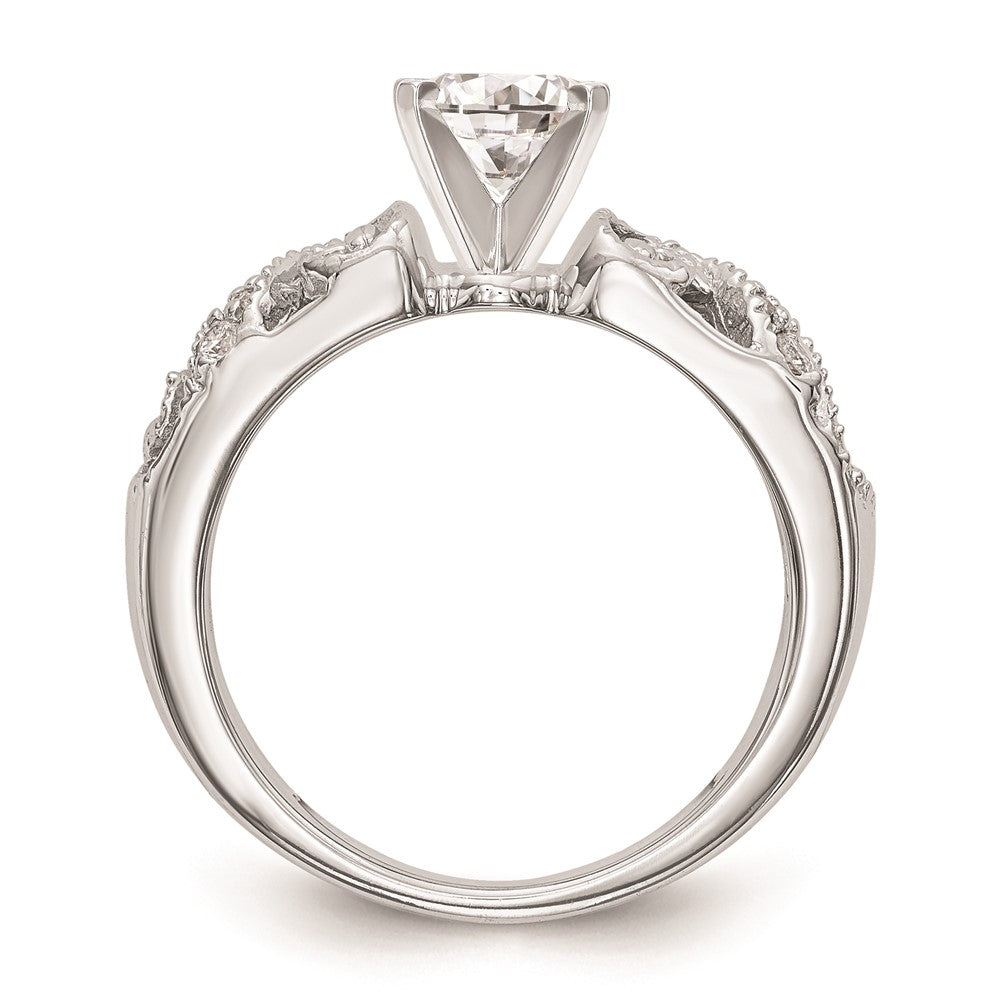 High-Quality 14K White Gold Peg-Set Engagement Ring Setting | Stylish & Affordable
