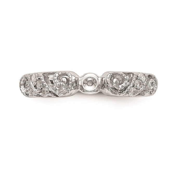 High-Quality 14K White Gold Peg-Set Engagement Ring Setting | Stylish & Affordable-4
