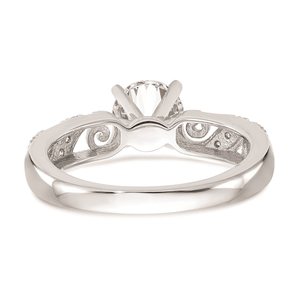 High-Quality 14K White Gold Peg-Set Engagement Ring Setting | Stylish & Affordable