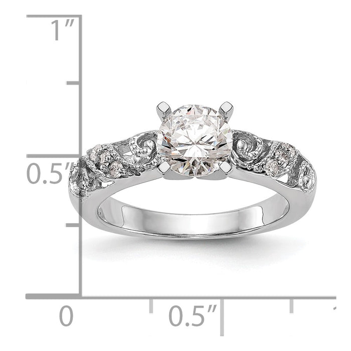 High-Quality 14K White Gold Peg-Set Engagement Ring Setting | Stylish & Affordable-8