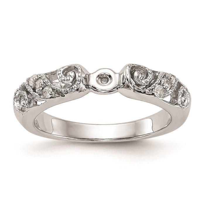 High-Quality 14K White Gold Peg-Set Engagement Ring Setting | Stylish & Affordable-9