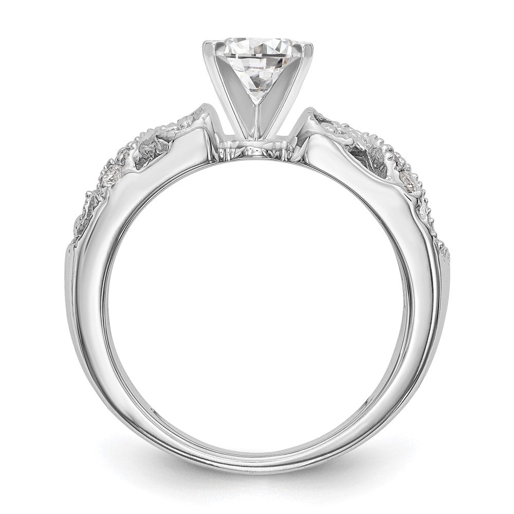 Buy Exclusive 14K White Gold Semi-Mount Engagement Ring, 1/15 Carat Diamond