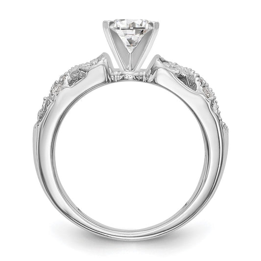 Buy Exclusive 14K White Gold Semi-Mount Engagement Ring, 1/15 Carat Diamond