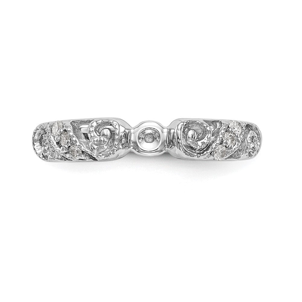 Buy Exclusive 14K White Gold Semi-Mount Engagement Ring, 1/15 Carat Diamond