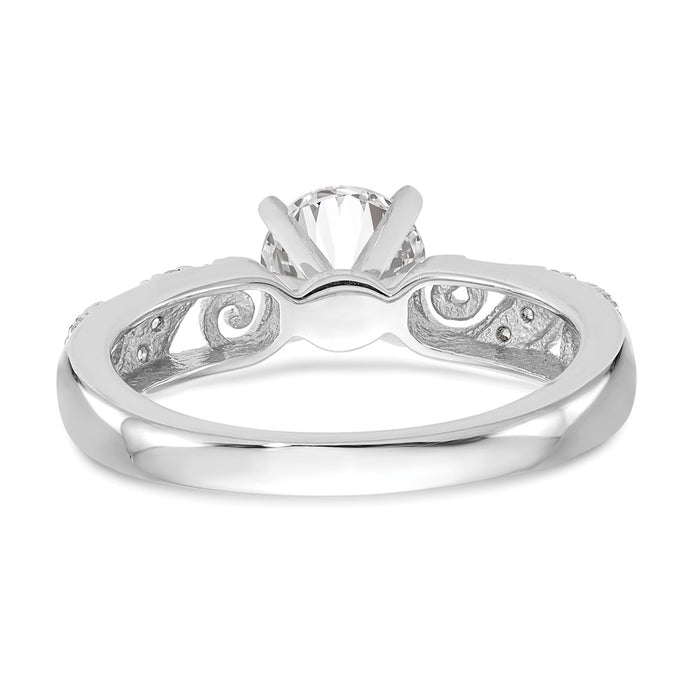 Buy Exclusive 14K White Gold Semi-Mount Engagement Ring, 1/15 Carat Diamond-5