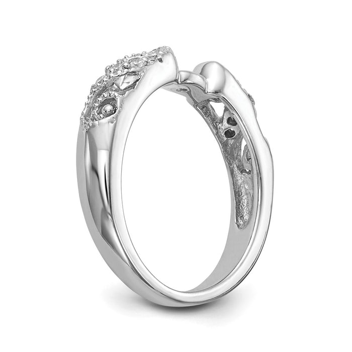 Buy Exclusive 14K White Gold Semi-Mount Engagement Ring, 1/15 Carat Diamond-6