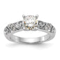 Buy Exclusive 14K White Gold Semi-Mount Engagement Ring, 1/15 Carat Diamond-1