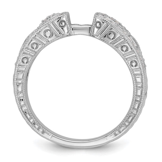 Buy Stylish 14K White Gold Vintage-Inspired Engagement Ring with 1/5 Carat Diamond