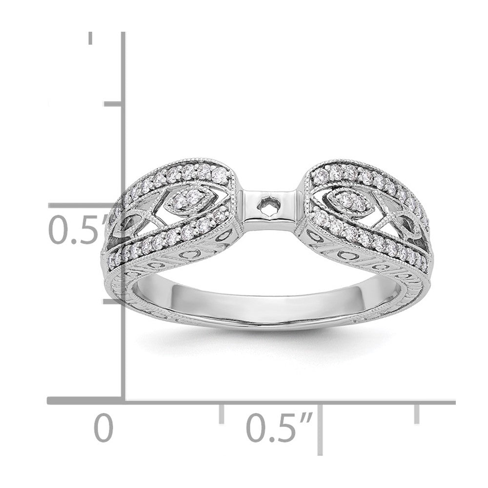 Buy Stylish 14K White Gold Vintage-Inspired Engagement Ring with 1/5 Carat Diamond