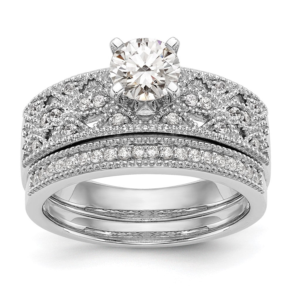 High-Quality 14K White Gold Semi-Mount Engagement Ring, 1/10 Carat Diamond - Stylish Value!