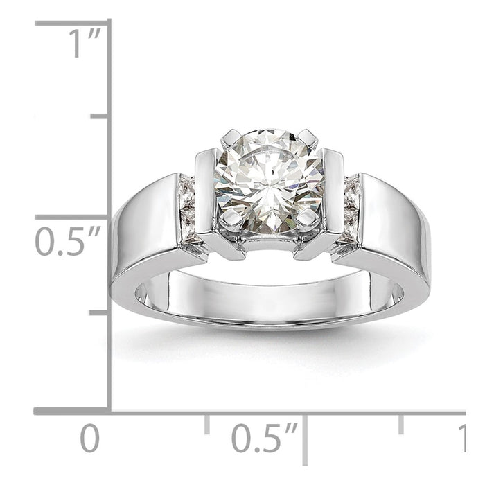 Buy 14K White Gold Channel-Set Peg Engagement Ring Mounting - Stylish & Affordable-7