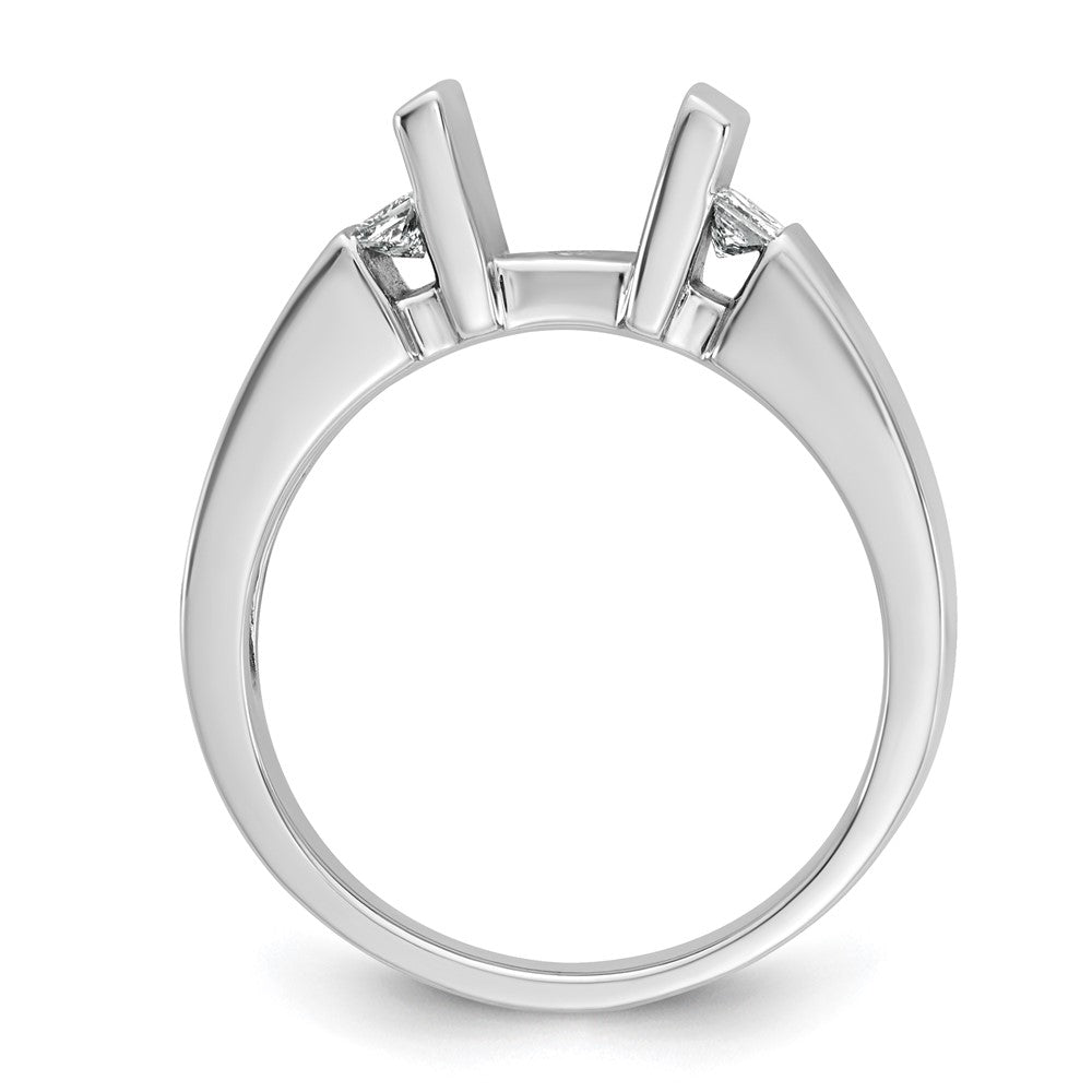 Exclusive 14K White Gold Channel-Set Engagement Ring with 1/4 Carat Diamonds