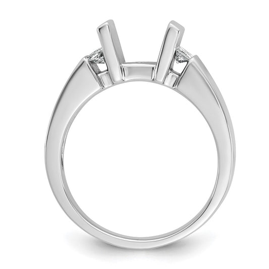 Exclusive 14K White Gold Channel-Set Engagement Ring with 1/4 Carat Diamonds