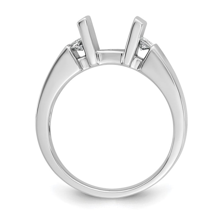 Exclusive 14K White Gold Channel-Set Engagement Ring with 1/4 Carat Diamonds-2