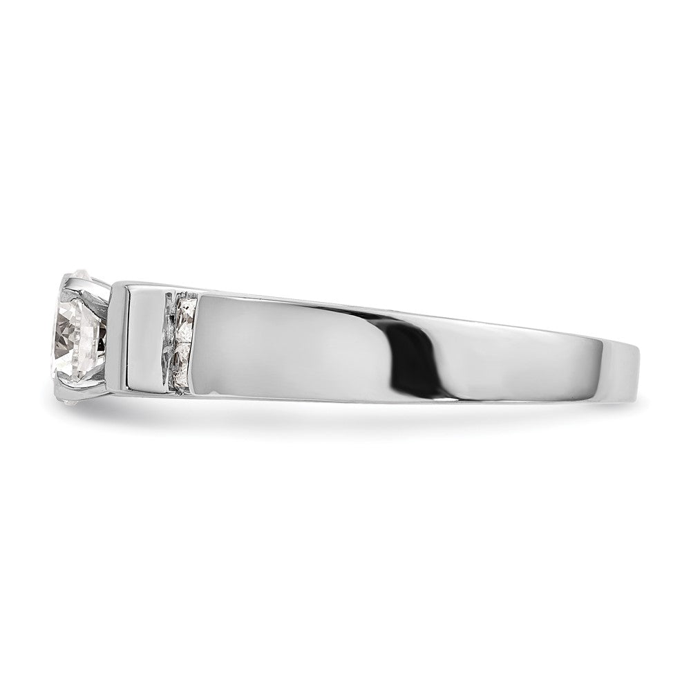 Exclusive 14K White Gold Channel-Set Engagement Ring with 1/4 Carat Diamonds