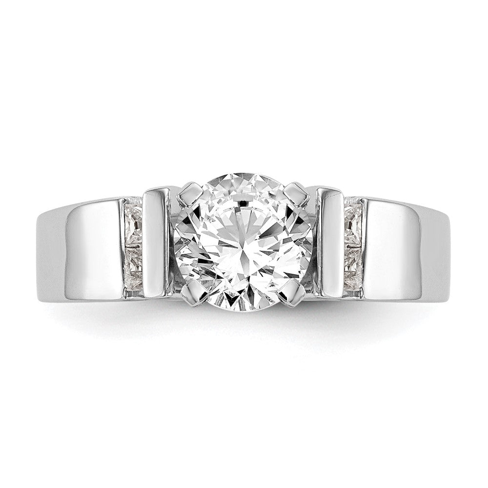 Exclusive 14K White Gold Channel-Set Engagement Ring with 1/4 Carat Diamonds