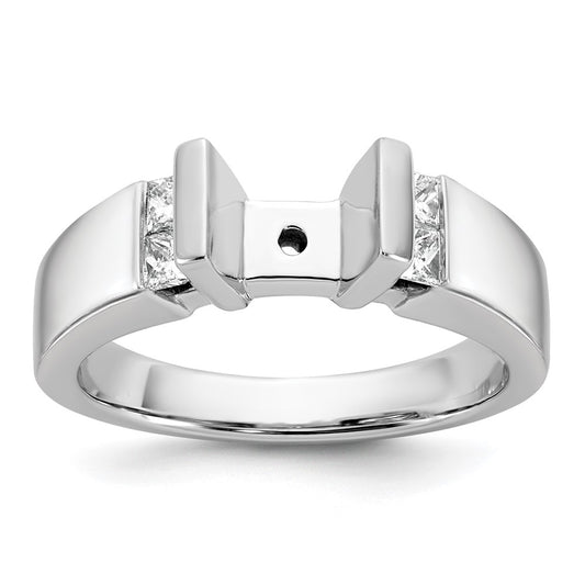 Exclusive 14K White Gold Channel-Set Engagement Ring with 1/4 Carat Diamonds
