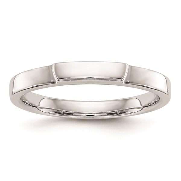 14K White Gold Curved Wedding Band - Style GR1-1035275