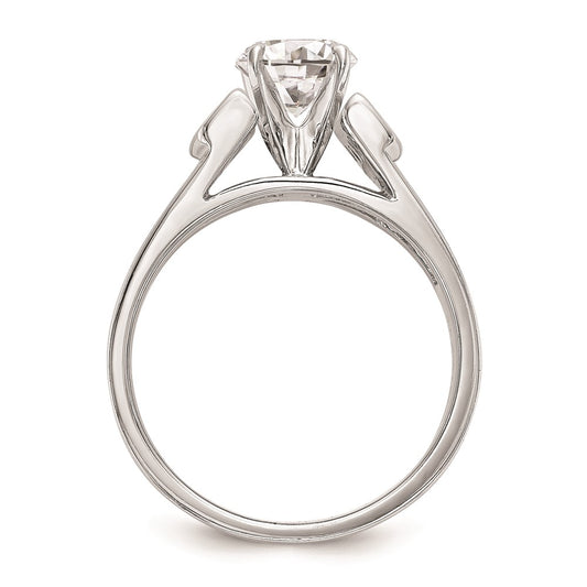 Exclusive 14K White Gold Channel-Set Peg Engagement Ring Mounting - Stylish Value