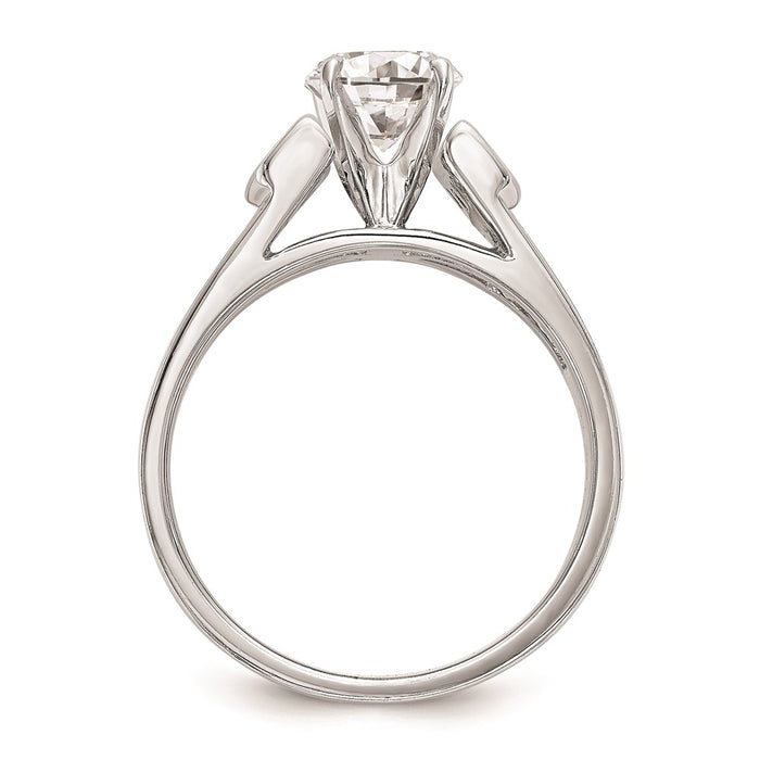Exclusive 14K White Gold Channel-Set Peg Engagement Ring Mounting - Stylish Value-2