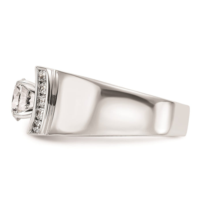 Exclusive 14K White Gold Channel-Set Peg Engagement Ring Mounting - Stylish Value-3