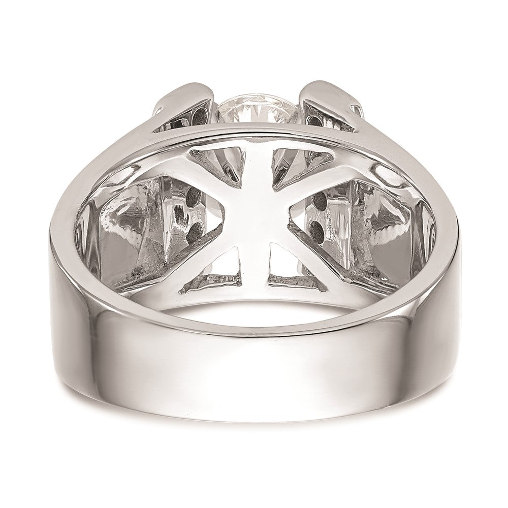 Exclusive 14K White Gold Channel-Set Peg Engagement Ring Mounting - Stylish Value