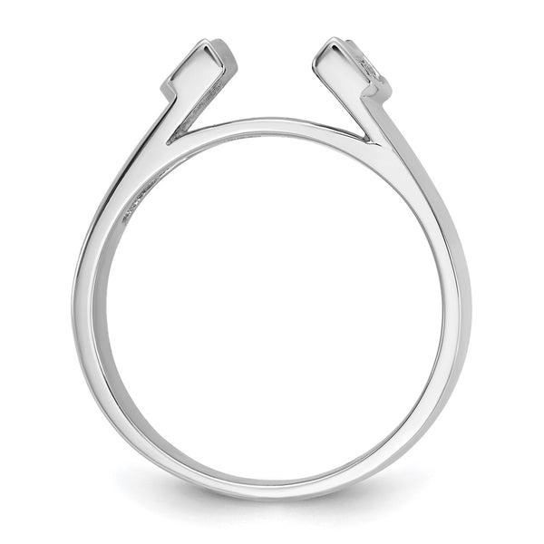 14K White Gold Semi-Mount Ring with 1/4 Carat Diamonds