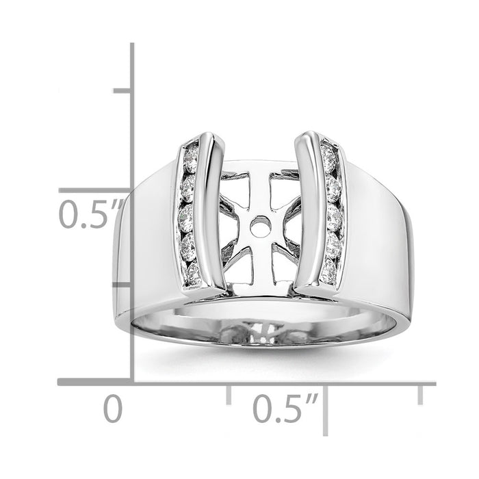High-Quality 14K White Gold Semi-Mount Ring with 1/4 Carat Diamonds - Stylish Value-8